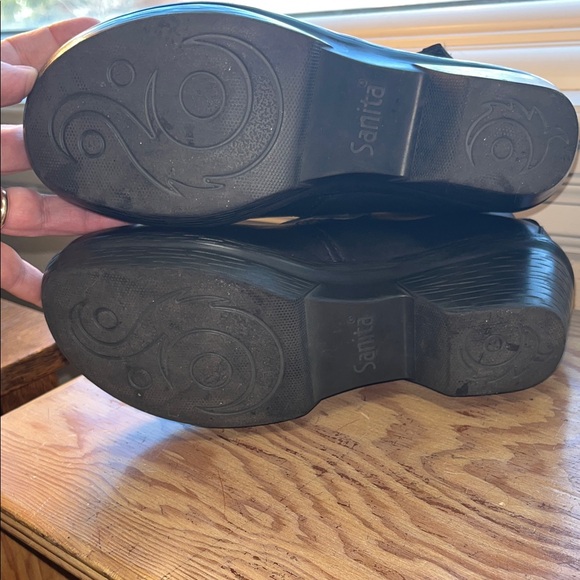 Sanita Black Leather Ankle‎ Booties with Buckle 9 - Picture 6 of 11